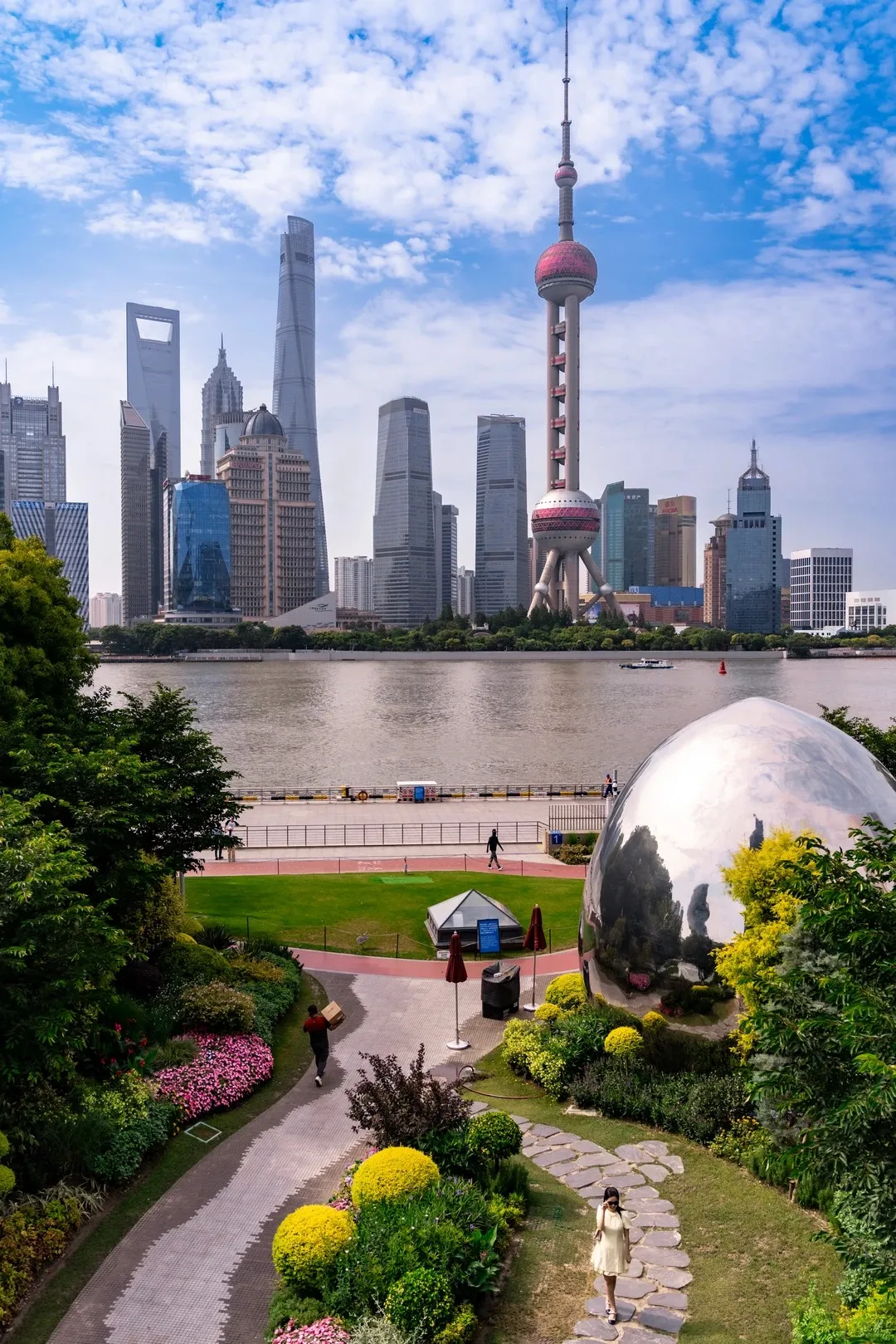 The Bund waterfront and Pudong skyline in Shanghai