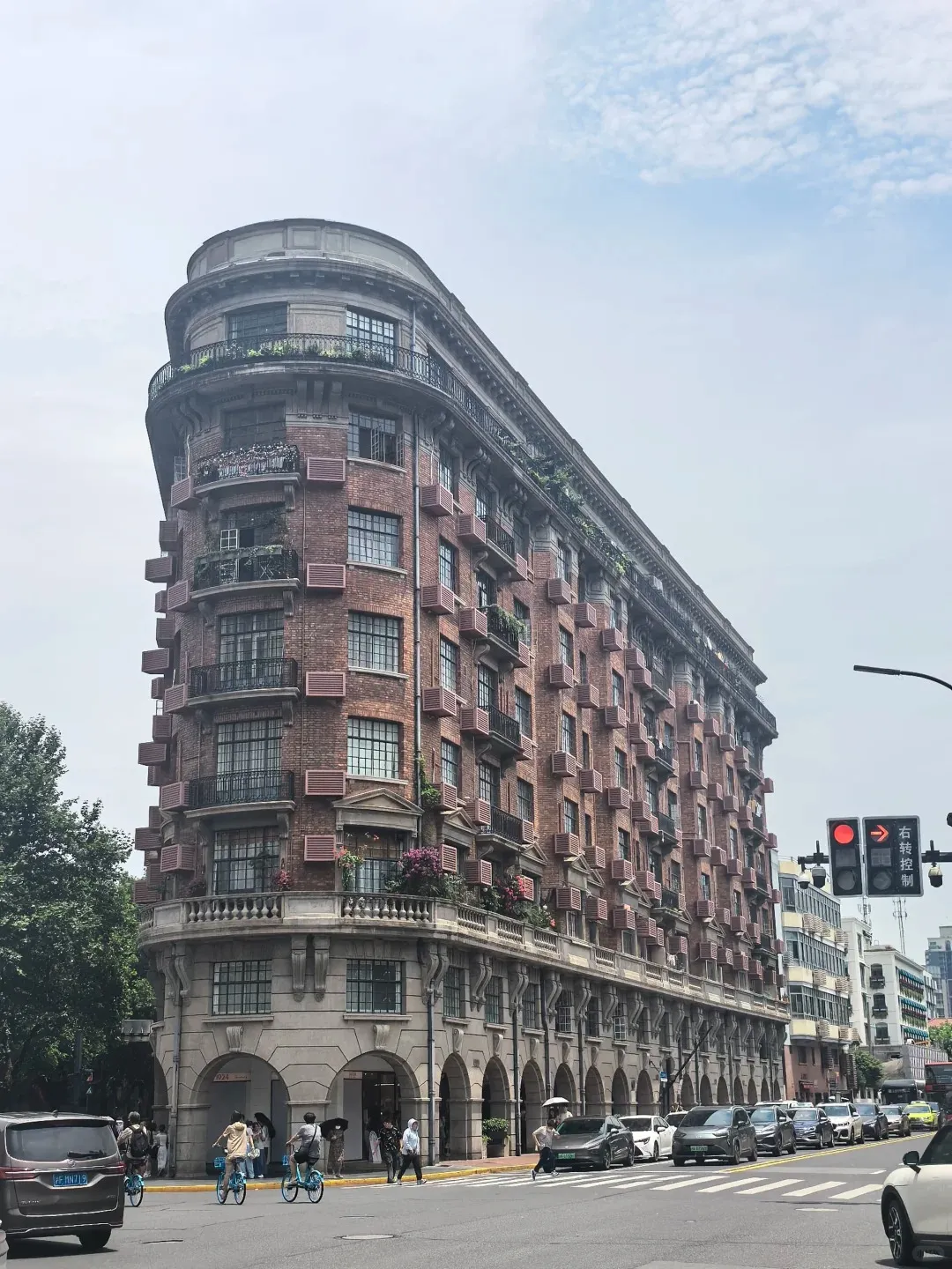 Plane-tree-lined street in Shanghai former French Concession