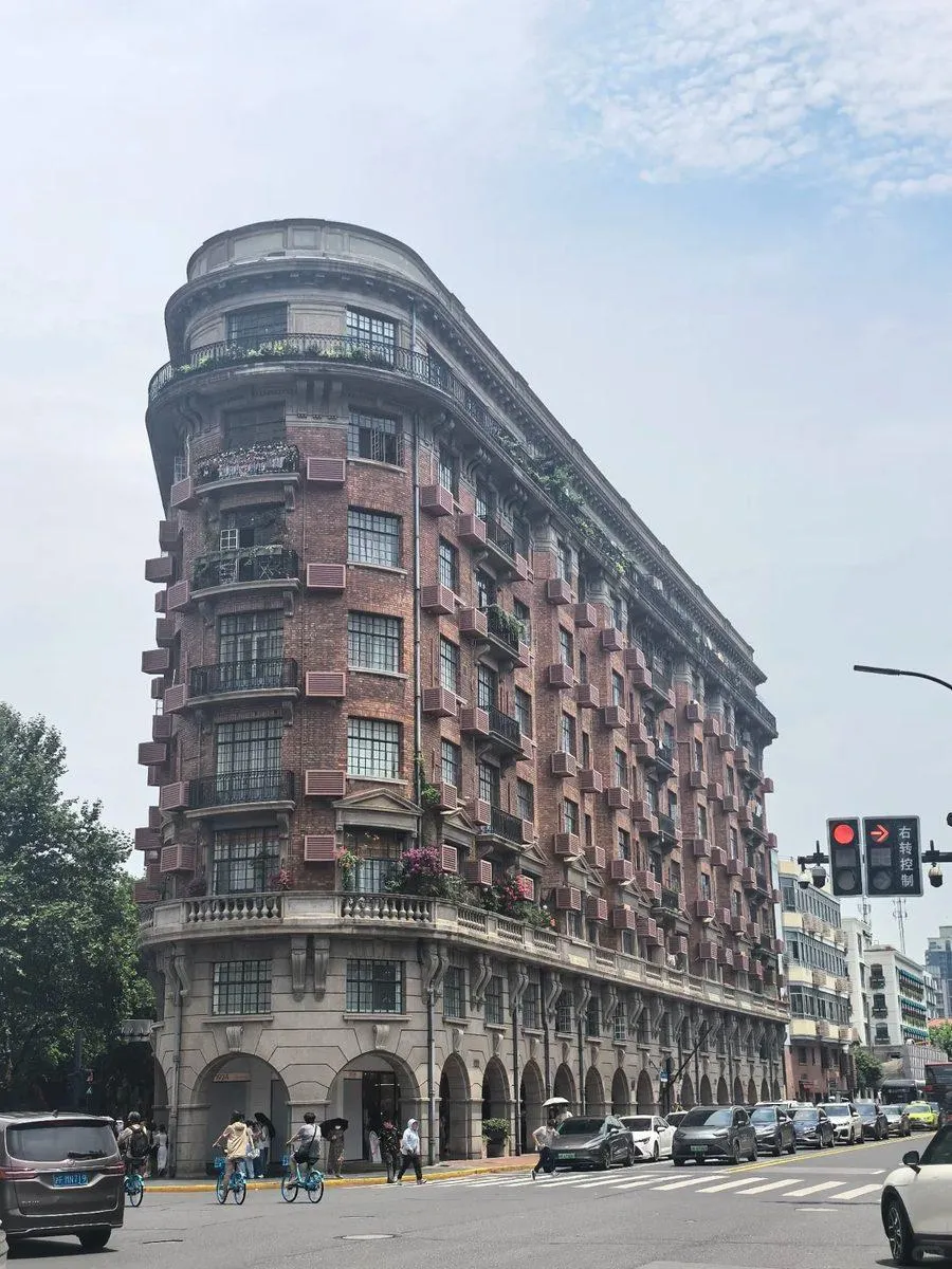 Plane-tree-lined street in Shanghai former French Concession