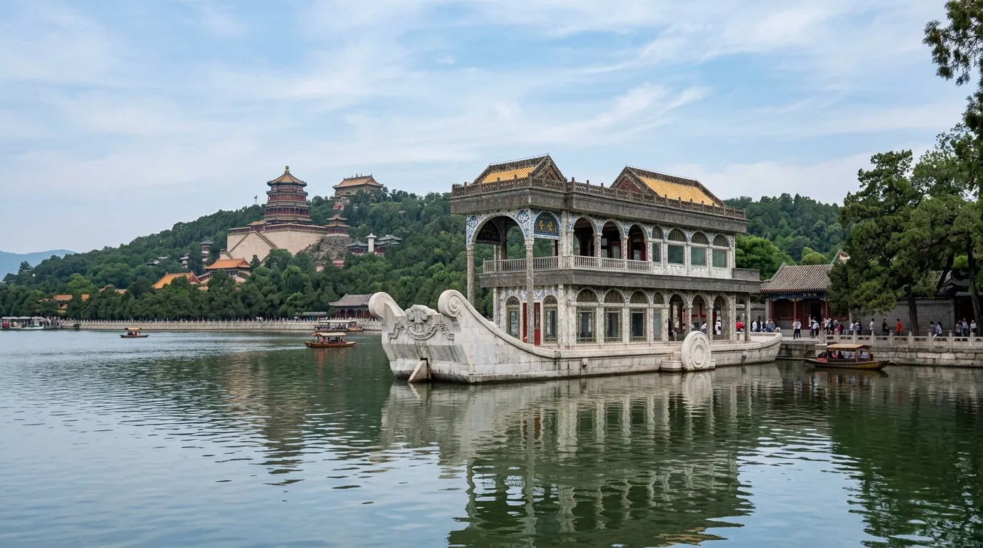 The Summer Palace (颐和园) in Beijing — Tower of Buddhist Incense over Kunming Lake
