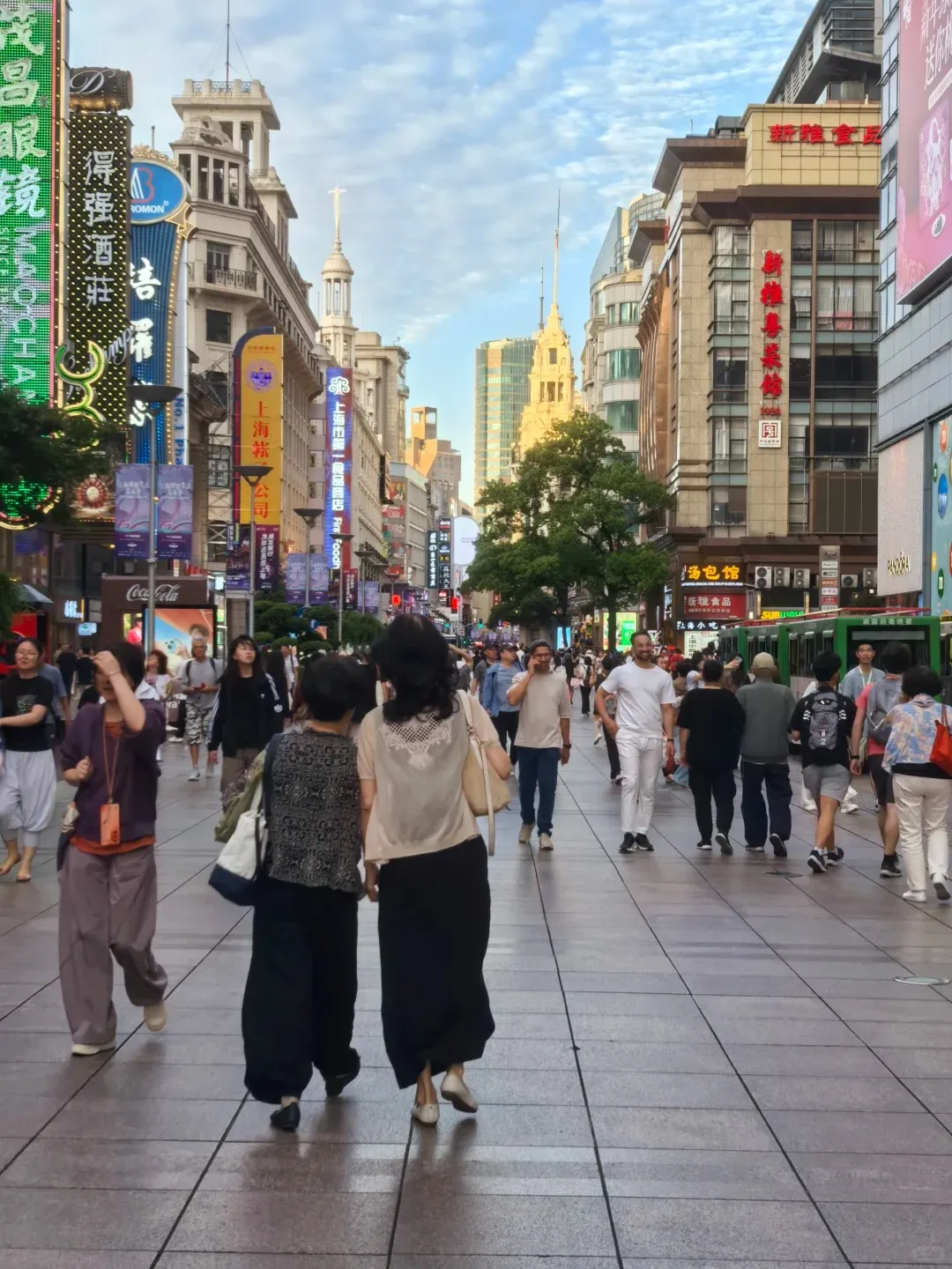 Historic central Shanghai streets and city architecture