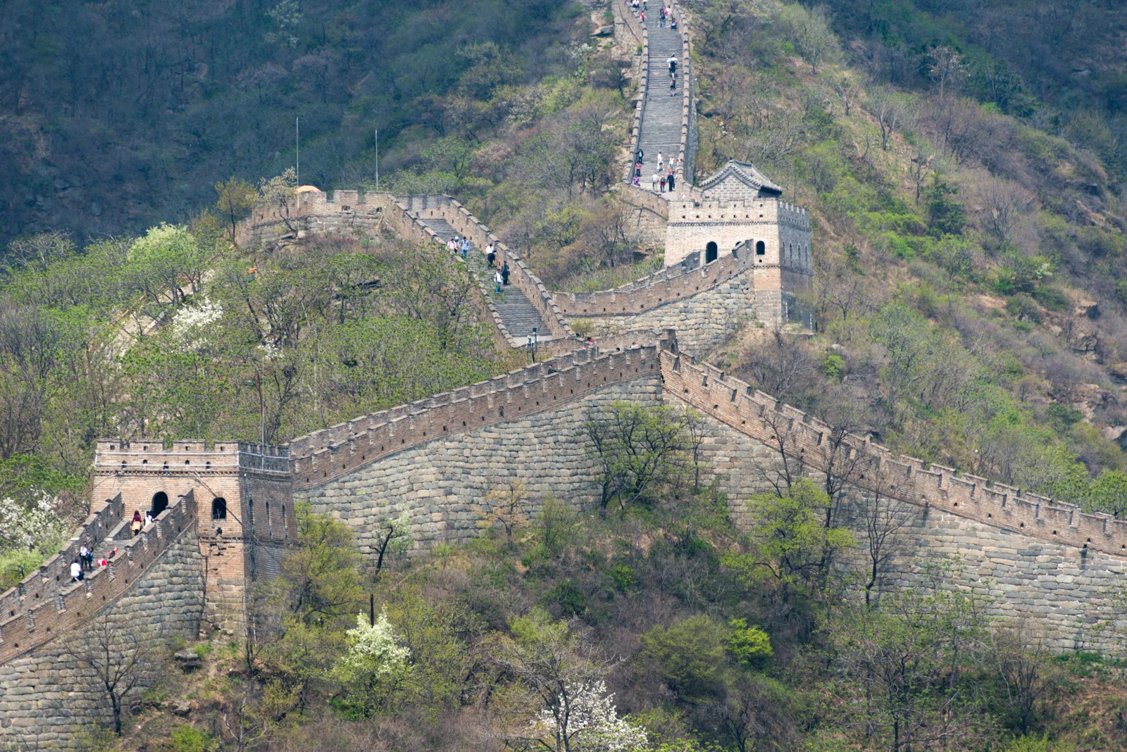 A view along the Great Wall at Mutianyu