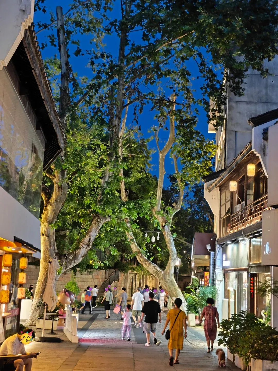 Lantern-lit Hefang Street pedestrian lane in Hangzhou