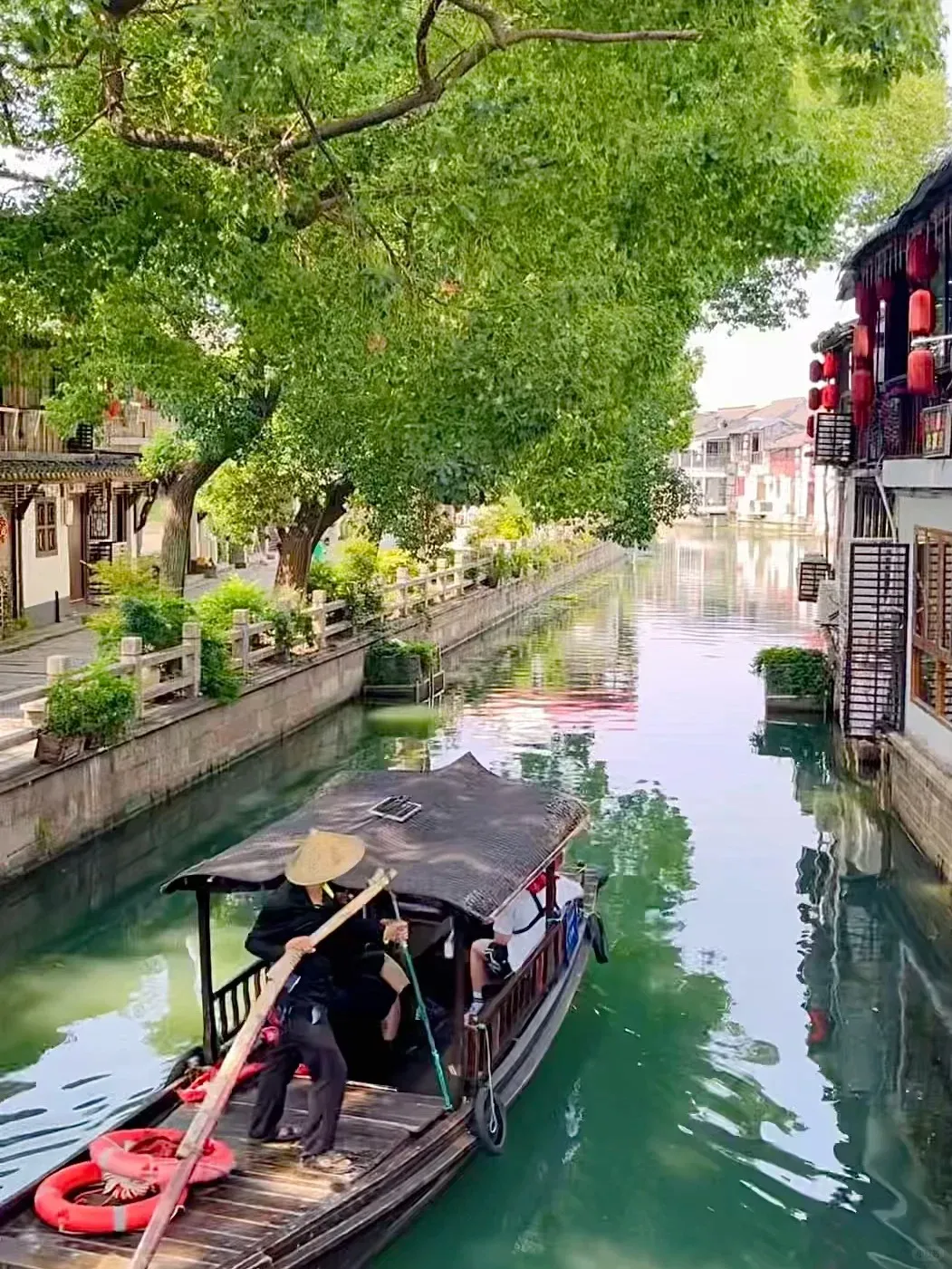 Zhujiajiao sign and traditional water-town buildings