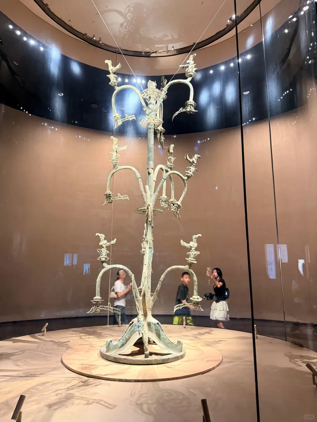 Bronze mask displayed at Sanxingdui Museum near Chengdu